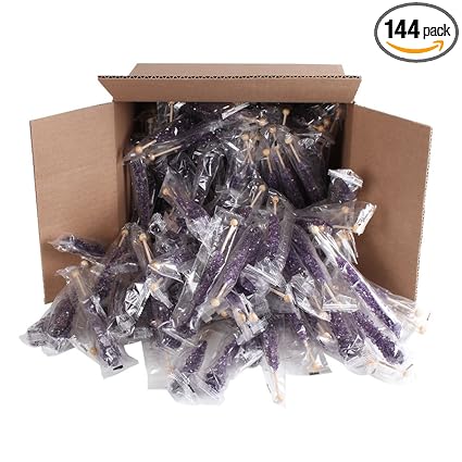 Extra Large Rock Candy Sticks 22g 144 Grape Lollipop Purple Rock Candy Sticks Individually Wrapped Espeez Rock Candy Sticks For Candy Buffet
