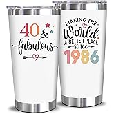 NewEleven 40th Birthday Gifts Women - 40 Year Old Birthday Gifts For Women, Her, Mom, Wife - Turning 40 Gift For Woman From Friend, Family - 20 Oz Tumbler