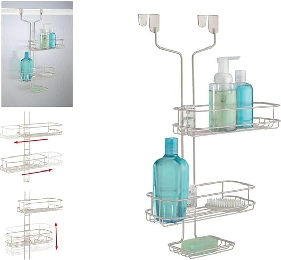 iDesign Linea Adjustable OvertheDoor Hanging Shower