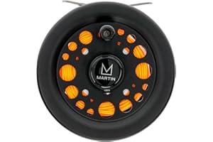Martin Classic Rim Control Fly Fishing Reel, Metal Click Drag, Single Action, Aluminum Spool, Aluminum Frame Interchangeable Retrieve, Push-Button Release
