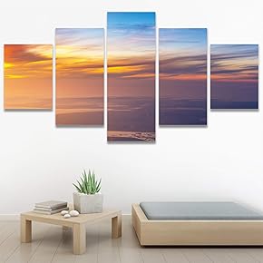 SIGNWIN 5 Panel Canvas Wall Art Modern Art...