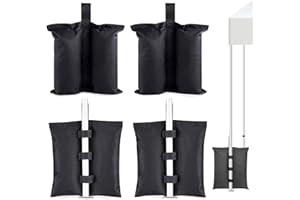 4 Pack Gazebo Weights Bags Heavy Duty Sand Weights Bags 40x50CM for Pop up Canopy Tent Sun Shades, Parasols, Trampolines Weig