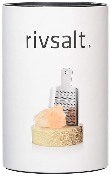 RIVSALT PINK HIMALAYAN ROCK SALT WITH METAL GRATER...