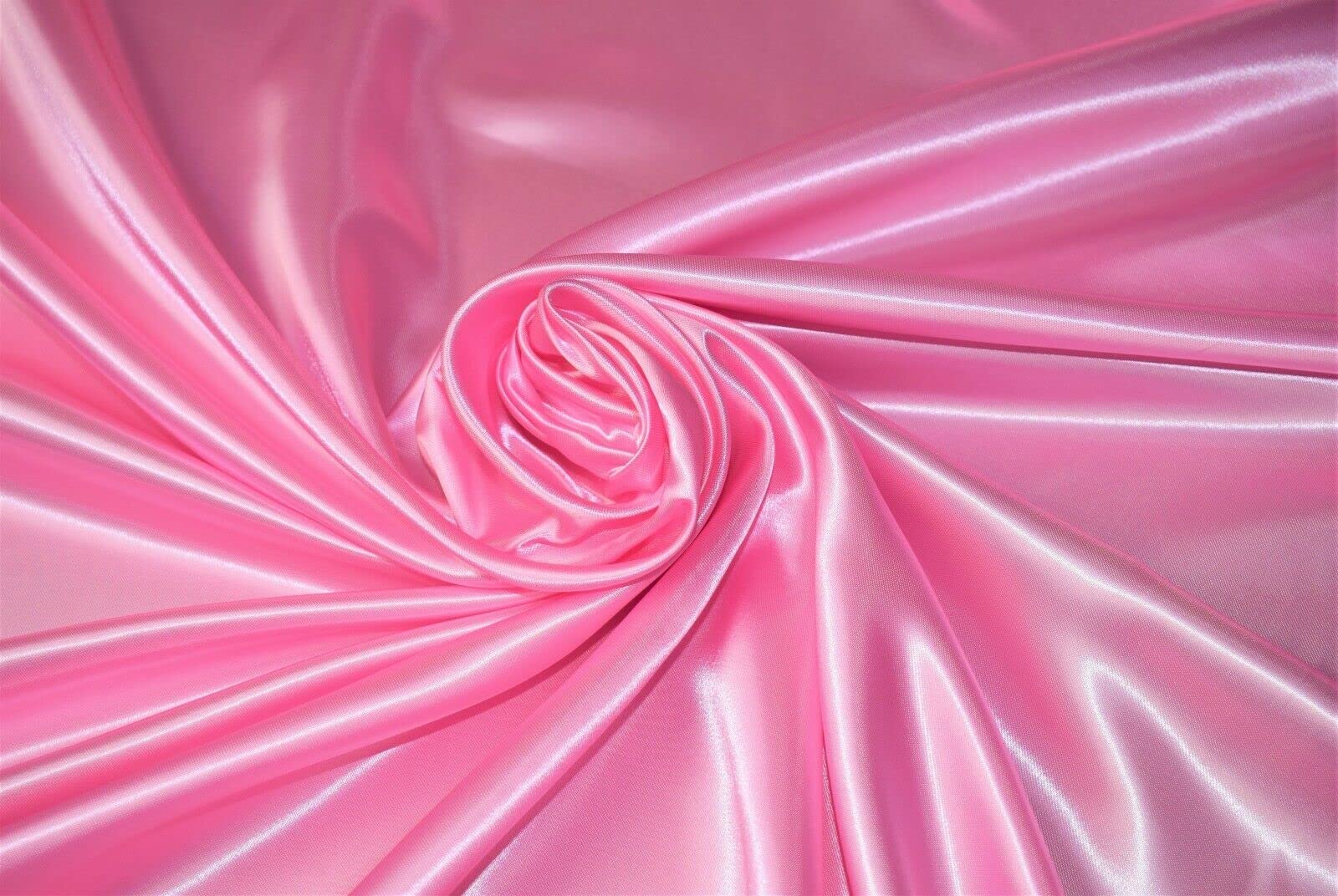 Novato Silky Satin Plain Luxury Craft Dressmaking Fabric 60'' Wide (Baby Pink, 2 Meter)