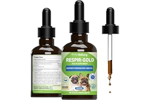 Pet Wellbeing Respir-Gold for Dogs - Supports Healthy Breathing, Open Airways, Respiratory Support, Black Cumin, Horehound, G