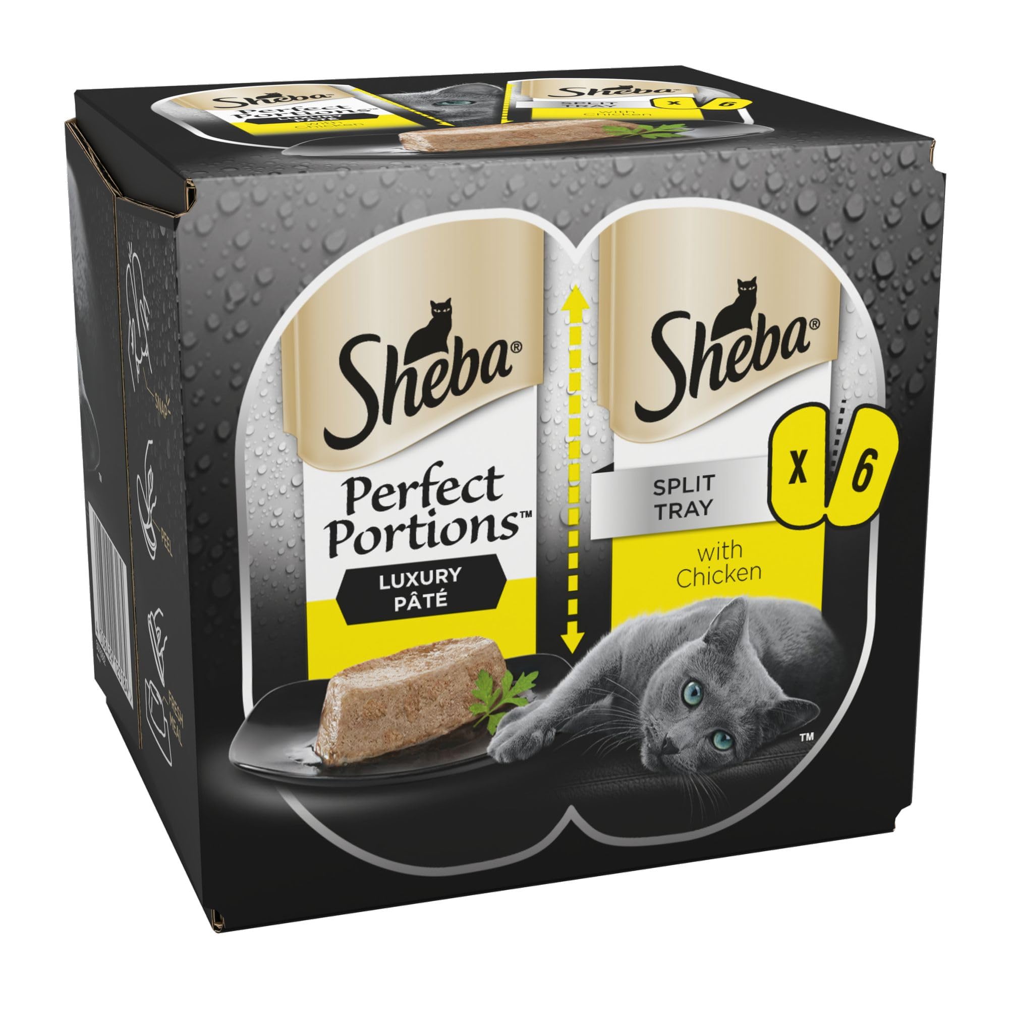Sheba Portions with Chicken in Loaf 3x(2x37.5g) Packing May Vary