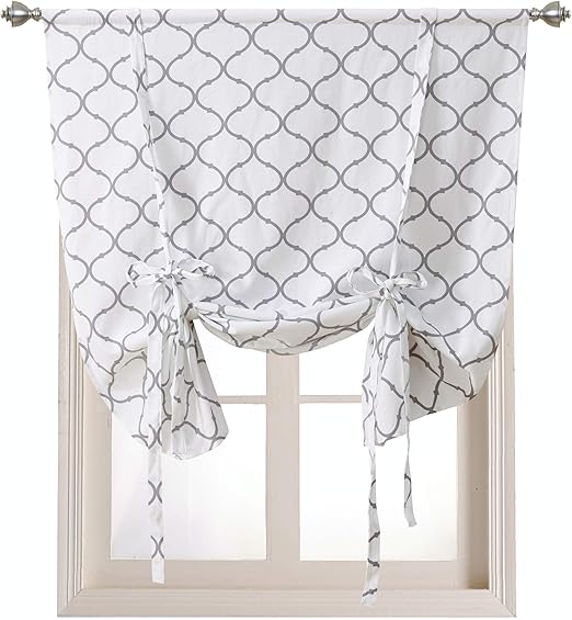 Amazon Com Regal Home Collections Shabby Lattice Tie Up Window