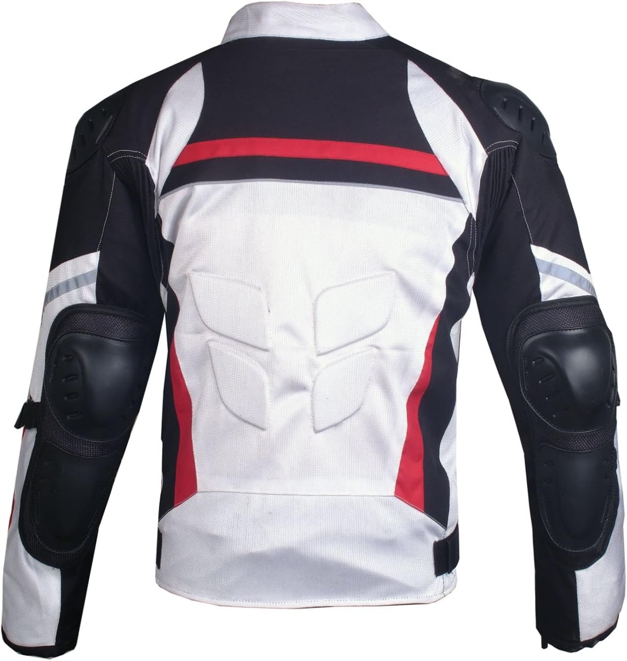 AirTrek Men Mesh Motorcycle Touring Waterproof Rain Armor Biker Jacket White M: Automotive