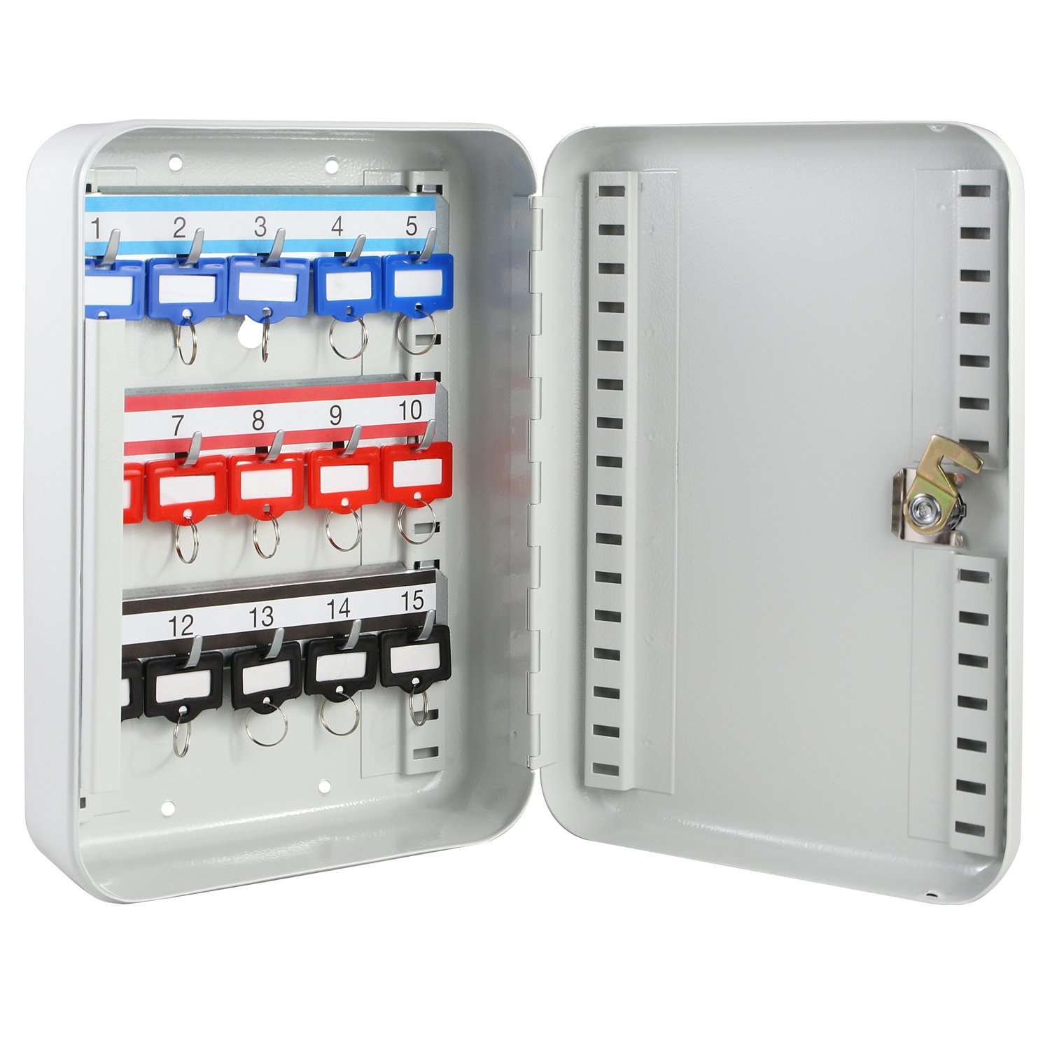 HMF 12515-07 Key Box, 15 Keys 25 x 17 x 7,5 cm, light gray