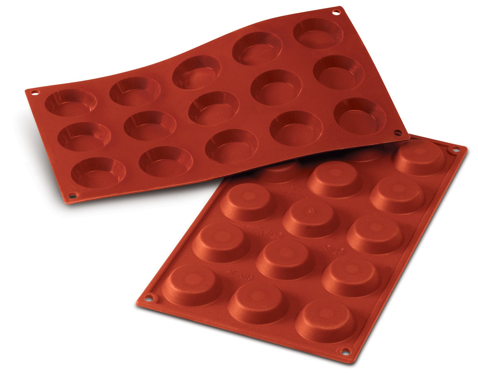 Silikomart | SF013 Silicone Mould for TARTELLETTA Monoportions, non-stick, 15 cavities, Pack of 1 Cake Mould, Ø 45 h 10 mm, Made in Italy — image 1