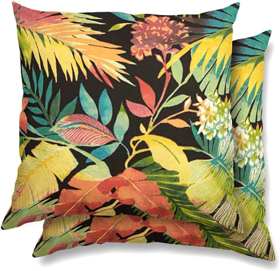 Stratford Home 17"x17" Indoor / Outdoor Throw Pillows, Tomesa Blackjack