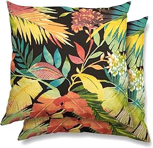 Stratford Home 17"x17" Indoor / Outdoor Throw Pillows, Tomesa Blackjack