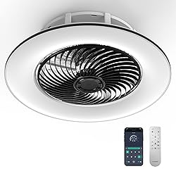 PrimeMall Bladeless Ceiling Fan with Light and