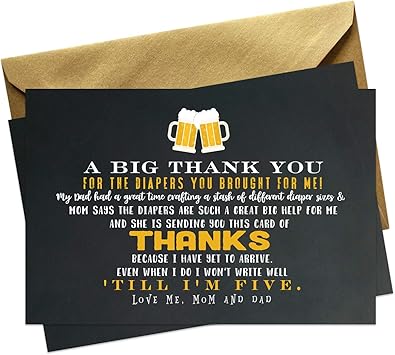 thank you card for diapers