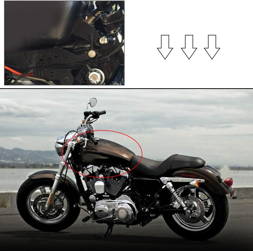 Tank Risers Iron 883 1.5 Inches -- Tank Lift -- Motorcycle Metal Gas Tank Lifts Kit (Black) - Image 5