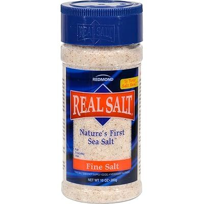 Redmond Real Sea Salt - Natural Unrefined Organic Gluten Free Fine, 4.75 Ounce Shaker (12 Pack)