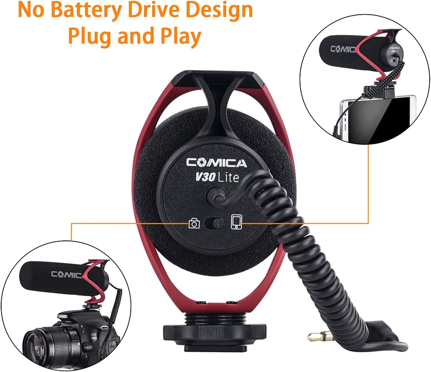 Comica Cvm V30 Lite Camera Microphone Super Cardioid Amazon De Elektronik