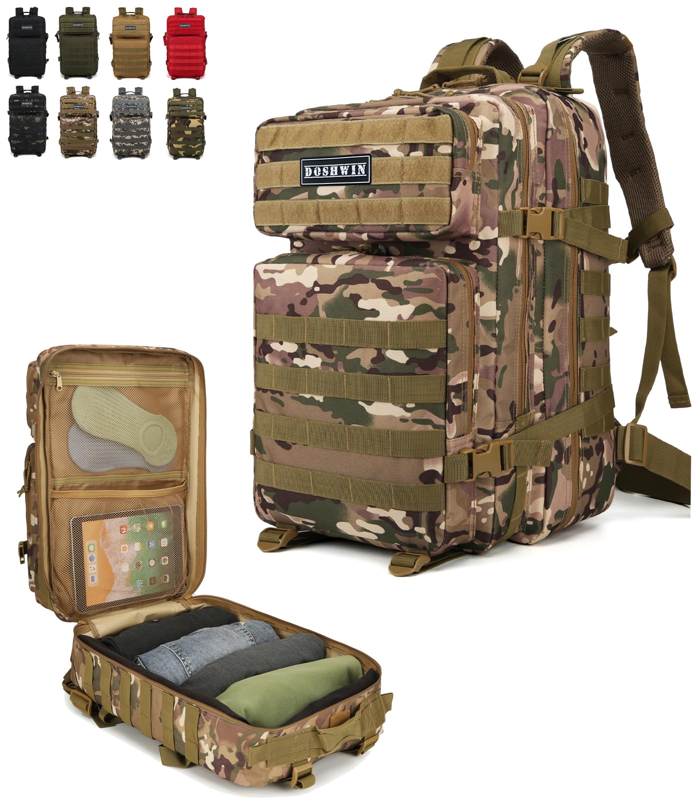 Explokit Taktischer Rucksack 15L/25L | Militär Rucksack Mit MOLLE System | Für Outdoor, Camping, Motorrad