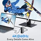 MOKiN USB C Docking Station 100W PD 4K HDMI 10Gbps Ethernet MacBook Dell view 3