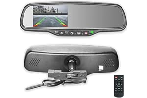 Master Tailgaters 10.5" OEM Rear View Mirror with 4.3" LCD Screen + OnStar Buttons for Existing Wiring | Rearview Universal Fit | Auto Adjusting Brightness LCD | Anti Glare | Full Mirror Replacement