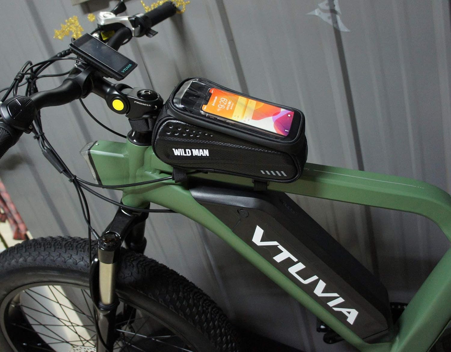 Bike Front Frame Bags Cycling Waterproof Front Frame Top Tube Phone Case with Sensitive Touch Screen (Black) : Sports & Outdoors