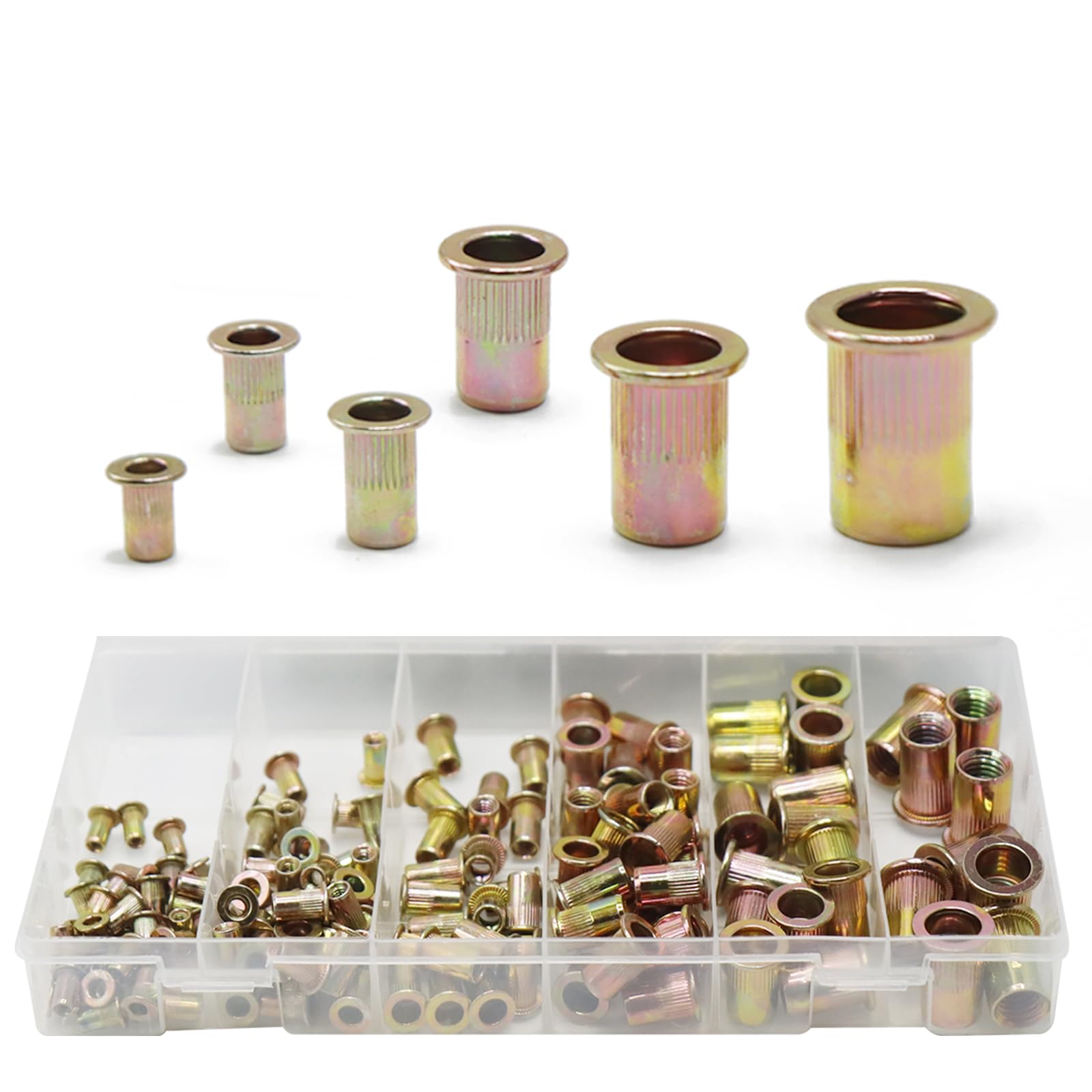 150 TLG threaded crimp-rivets Rivet Nuts Blind rivet nuts range set M3 M4 M5 M6 M8 M10