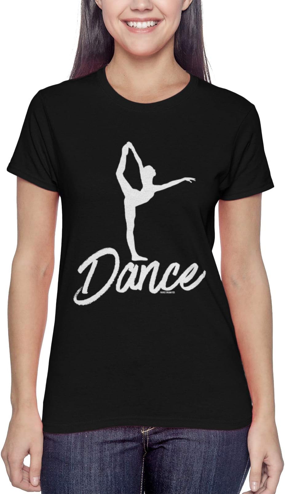 Dance Silhouette - Love Ballet Tap Hip Hop Ladies T-Shirt