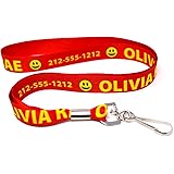 Hot Dog Collars Custom Lanyard, Personalized With Emojis And 21 Unique Colors One 20 Inch ID Badge Lanyard