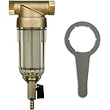 iSpring WSP-50 Reusable Whole House Spin Down Sediment Water Filter 50 Micron Flushable Prefilter Filtration WSP50, 1" MNPT +