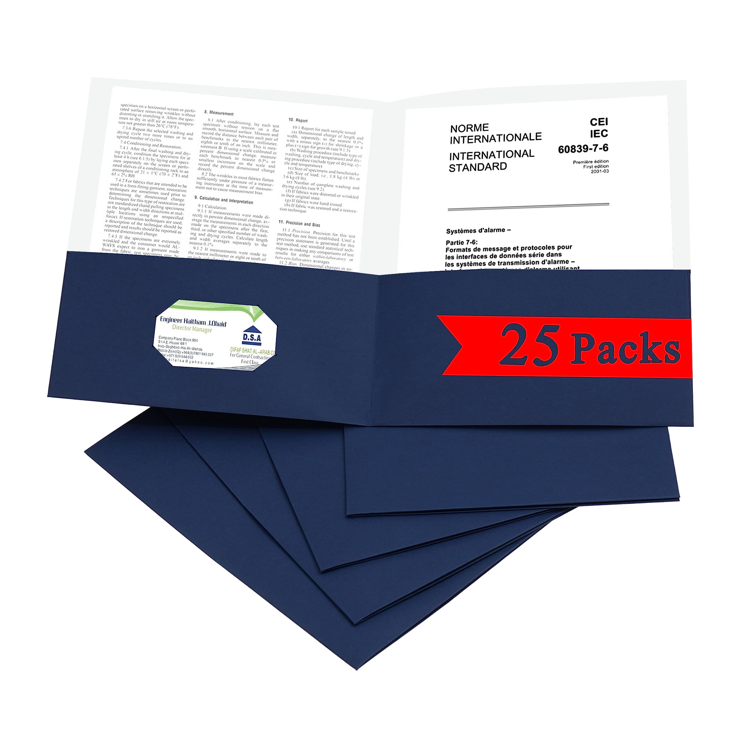 Photo 1 of Zzrywuty 25 Packs Paper Folders with Pockets for Students,Businessmen and Office Workers,Letter Size,Two Pocket Folders with Card Slot for Office,Business,School Supplies (Royal Blue)