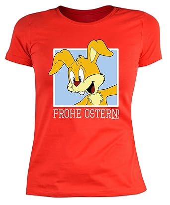 Lustiges Fun Damen Shirt Ostern Osterhasen Geschenk