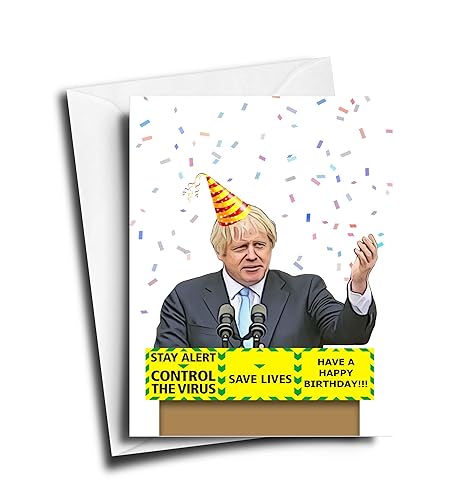 Funny Birthday Card Birthday Card Isolate Boris Johnson 2020 Sarcastic Happy Birthday For Her For Him Amazon Co Uk Handmade
