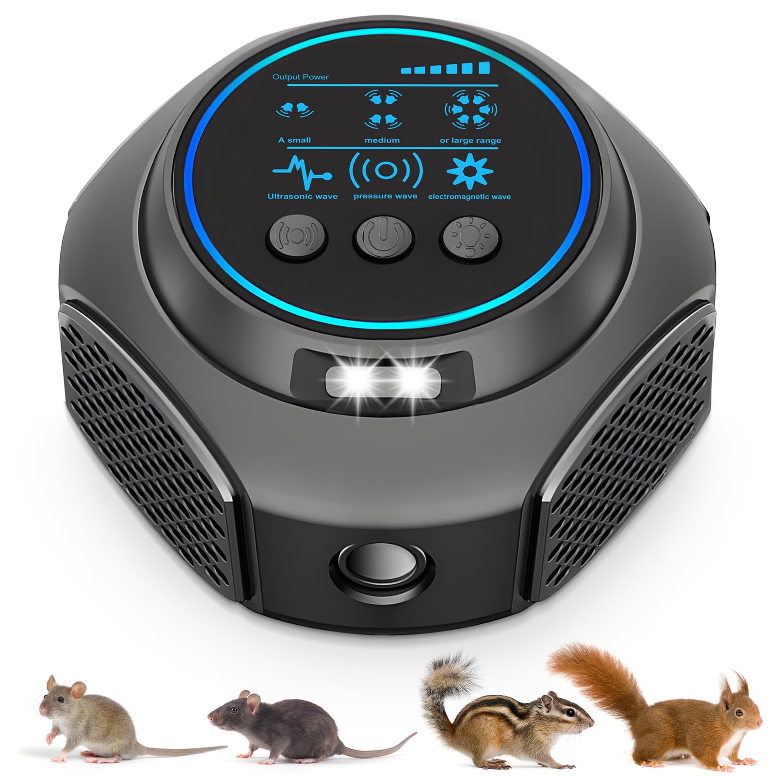 Photo 1 of 2026 New Ultrasonic Mouse Repellent Plug in Pest Repeller Indoor Control for Rodent Mouse Rat Mice Squirrel 3 IN1 Electronic Repellent Devices Covers Up to 4000 Sq.Ft for House, Kitchen, Garage, Attic