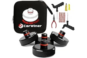 Carwiner Jack Pad Compatible with Tesla Model 3/S/X/Y, Lifting Pucks with a Storage Case Accessories (4 Packs)