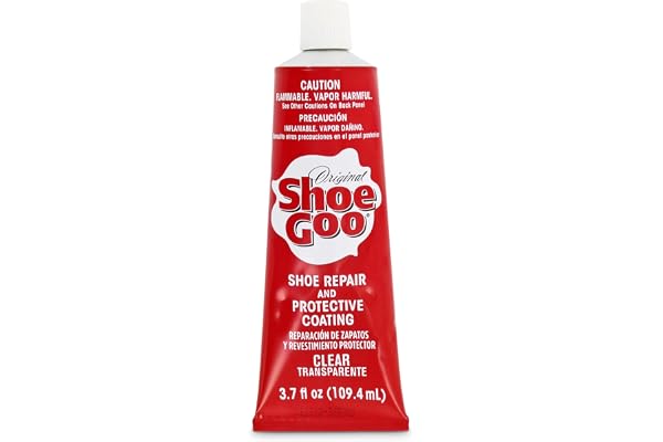 Sof Sole Shoe Goo Repair Adhesive for Fixing Worn Shoes or Boots, Clear, 3.7-Ounce Tube