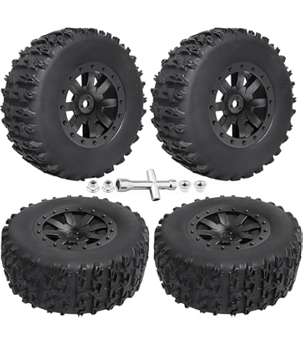 Traxxas 5891 - Set Di Ruote E Pneumatici A Paletta Per Slash, 2 Pezzi, Pre-incollati, Per Sabbia, Neve E Fango
