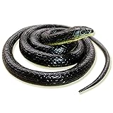 Homdipoo Realistic Fake Rubber Snake Toys Black