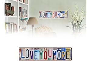 Love You More Wall Decor, Love You More Sign, Vintage LoveYou More Metal Tin Sign, LoveYou More Wall Decor Street, Above Door