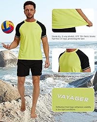 VAYAGER Mens Swim Shirts UPF 50+ Rash Guard for Men