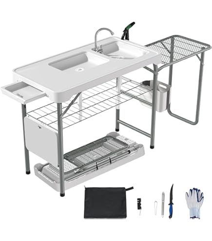 Amazon.com: Dragosum Fish Cleaning Table, Portable Folding Camping