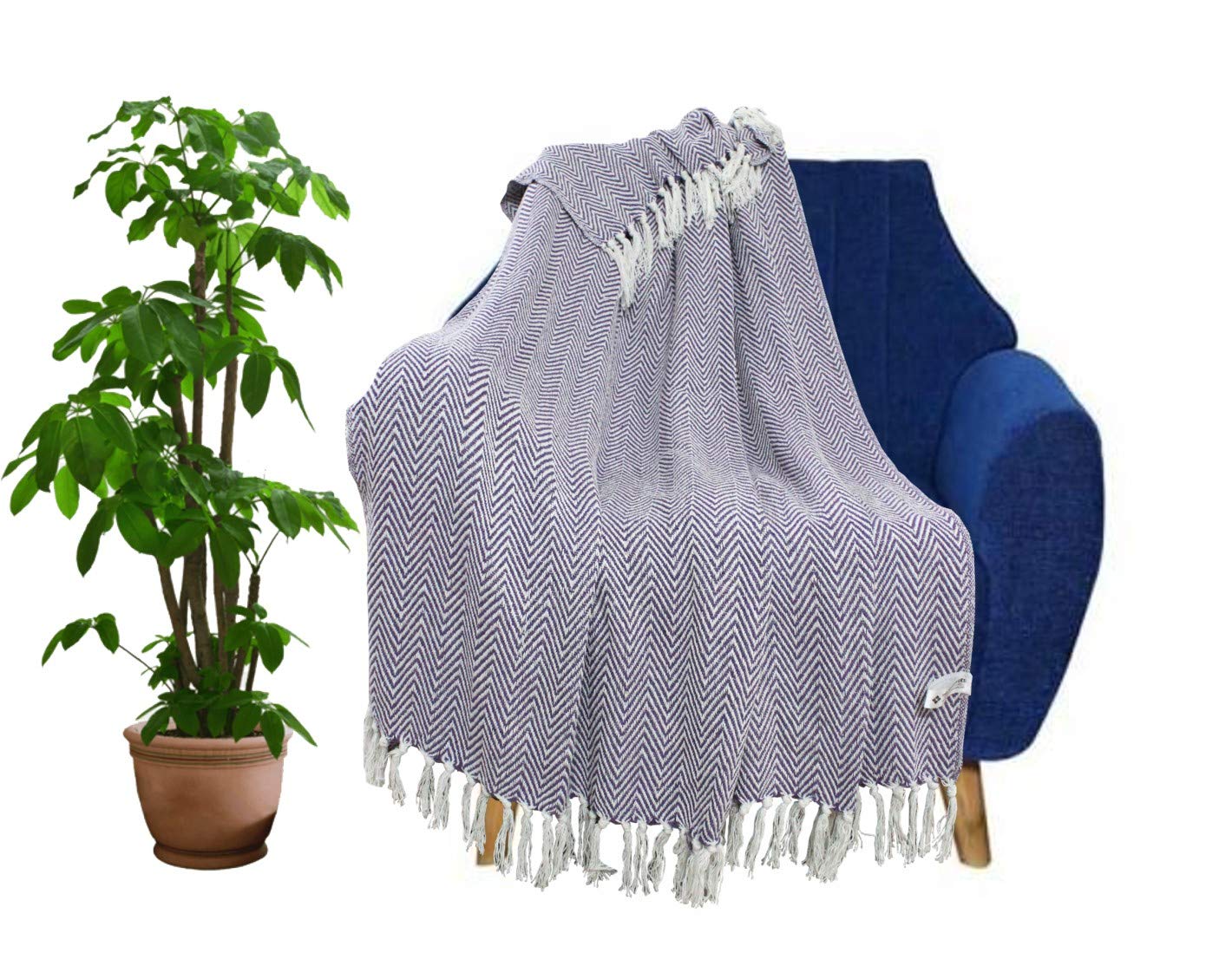 Buy The Furnishers Herringbone Chevron Big Zig Zag Fashion Throw Multi