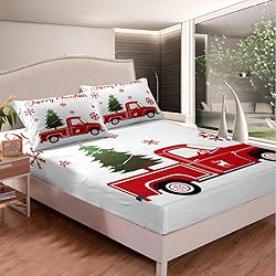 Christmas Truck Bedding Set Queen Size Christmas