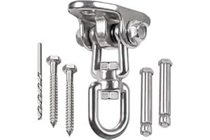IOH Heavy Duty Swing Hangers Stainless Steel 304, Double Protection Design,【2000 lb Capacity】 360° Rotation, Playground Porch Yoga Seat Trapeze, Hammock Chair, Swing Set Indoor Outdoor