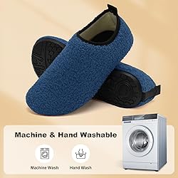 QFH Womens Mens Winter Warm Shoes Indoor Bedroom