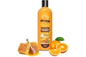 CCGeass Beeswax Wood Polish & Conditioner, Natural Beeswax Orange Oil Conditioner Cleaner for Wood Furniture, Floors, Restores Shine & Waterproofs, 16 Fl Oz