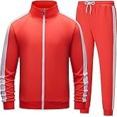 TZXTW Men's Track suits Sets Long Sleeve Full-zip Sweatsuit Active Jackets and Pants 2 Piece Outfits