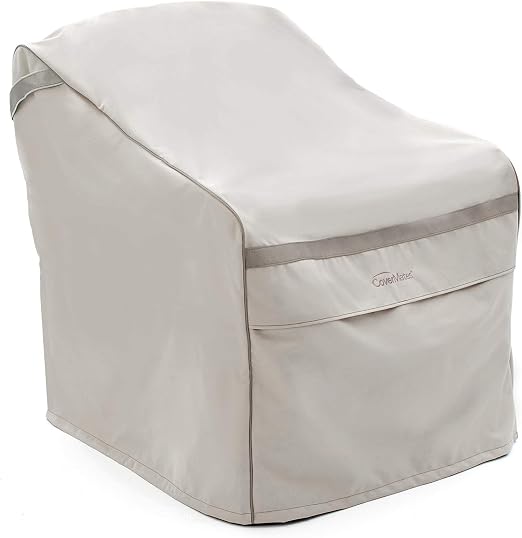 Amazon Com Covermates Outdoor Chair Cover 32w X 32d X 35h Prestige 900d Poly Covered Mesh Vents Handles Weather Resistant Stone Garden Outdoor