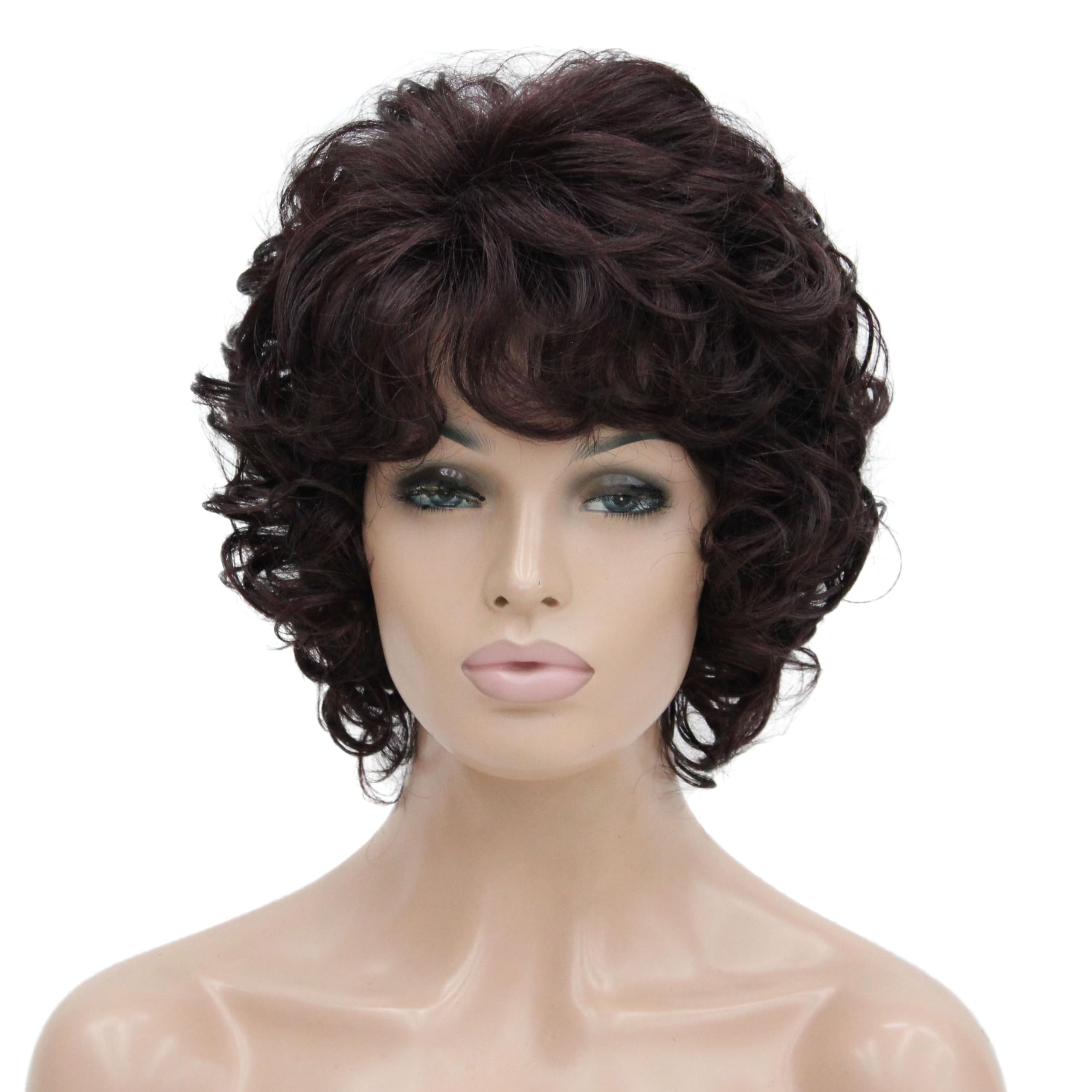 Lydell 10" Women's Short Soft Super Curly Wig Layered Natural Movement Synthetic Wigs (2SP99T)