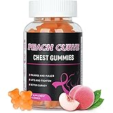 Aromlife Chest Gummies for Enhance Confidence, Bear Shaped Chest Gummies with Herbal Ingredients, 60 Count, Peach Flavor Natural BBL Gummy for Women and Men