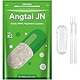 Angtai JN Empty Vegan Capsules Size 2 Plant Based Clear (1,000 Count) Gluten Free, Non-GMO, Halal Certified Pill Caps Filling Kit with 2 Spoons for Vegetarian DIY Your Own Supplements